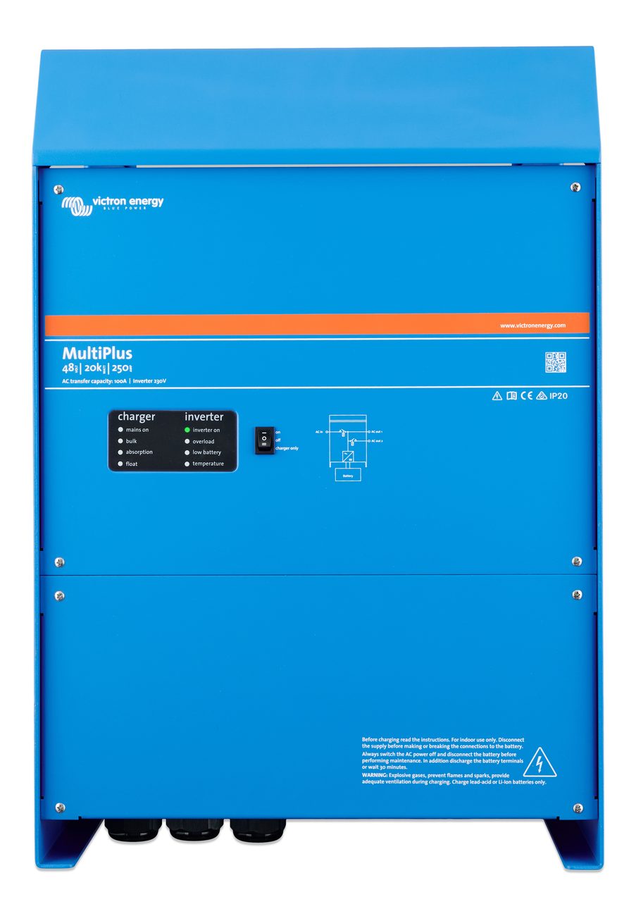 Victron MultiPlus 48/20k/250-100 inverter-charger, front view