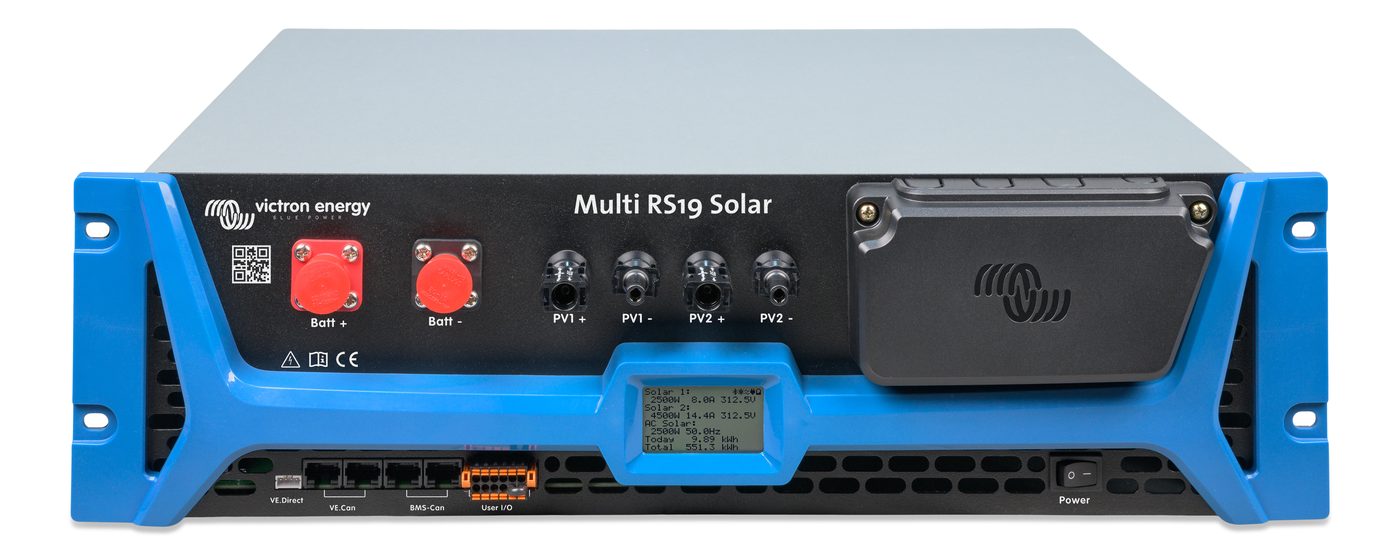 Victron Multi RS19 Solar rack-mounted inverter-charger, front view